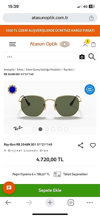 Beden çeşitli Renk Rayban