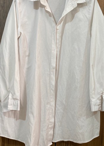 Düğmeli Beyaz 
 Kadın Gömlek - Görsel 3