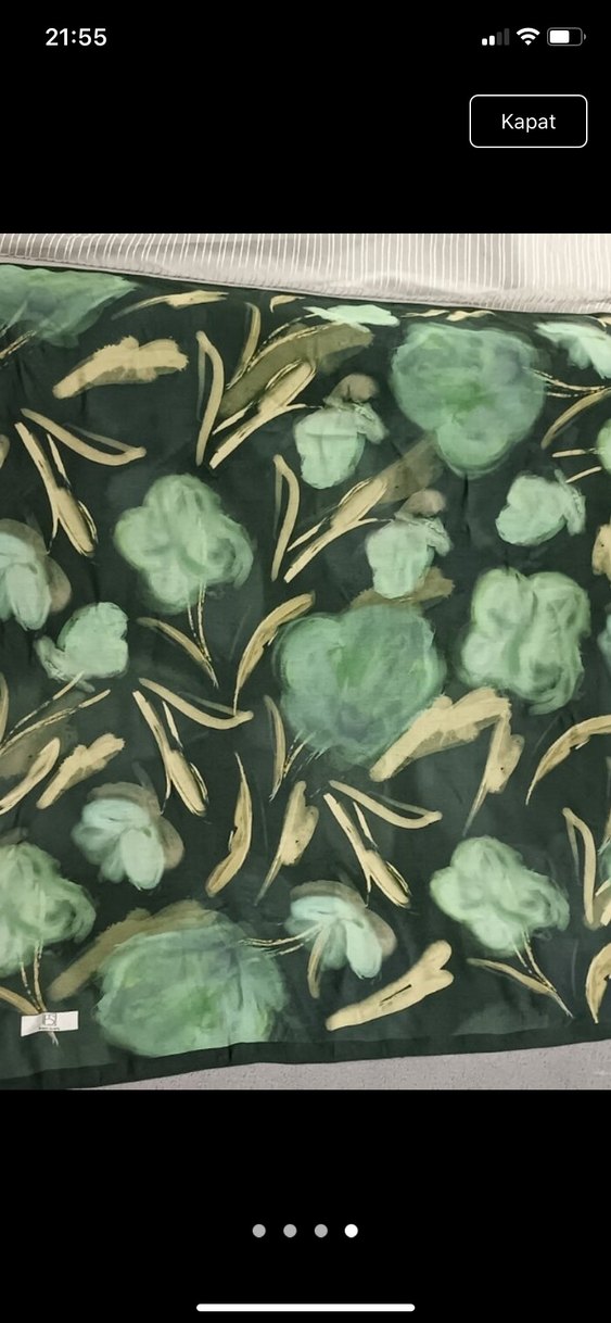 Yeşil Desenli Bohem Kadın eşarp fresh scarfs - Görsel 2