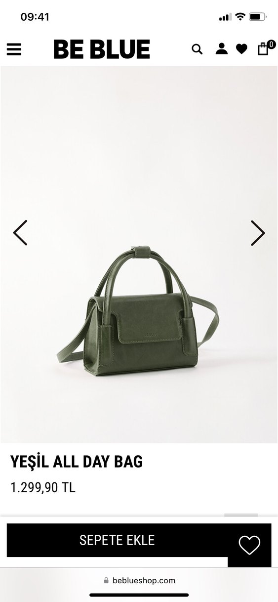 Yeşil All Day Bag Deri Çanta Beblue yeşil çanta - Görsel 2