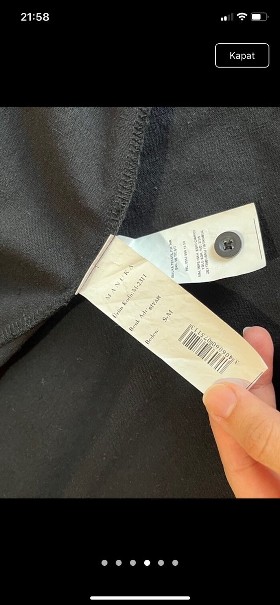 Düğmeli Siyah Keten Kadın Gömlek MANUKA - Görsel 4