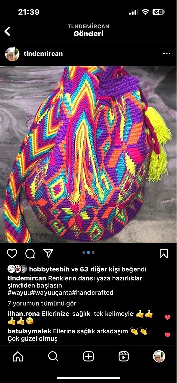 Diğer El örgü çanta