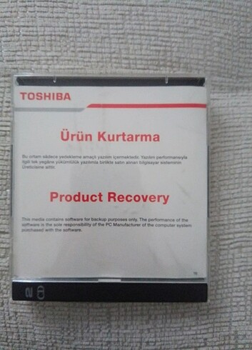 Toshiba ürün kurtarma Cd 