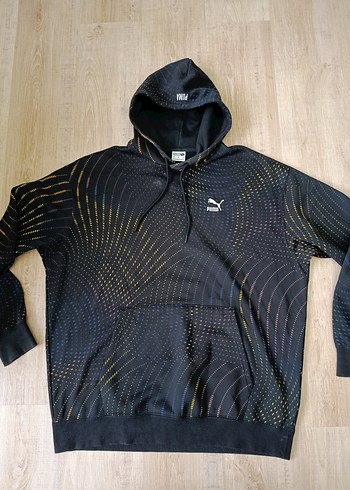 xl Beden siyah Renk orjinal Puma Hoodie kapüşonlu XL