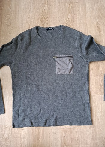 Network Network Gri Uzun Kollu Erkek Sweatshirt