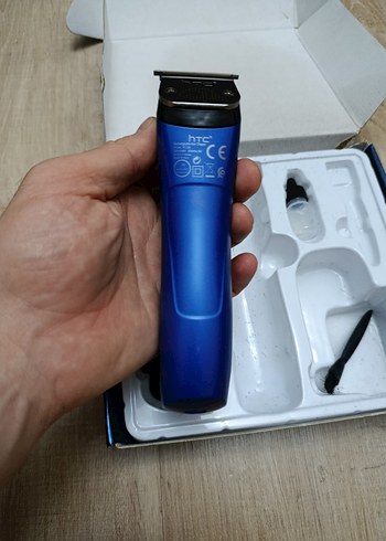 Beden Renk Mavi HTC AT-129 Tamamen Yıkanabilir Saç Kesme Makinesi Arizali