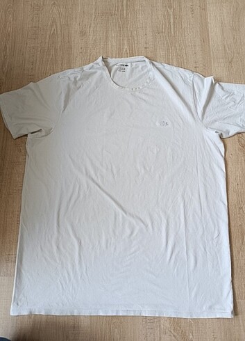 Orjinal Lacoste beyaz basic tişört XL cotton