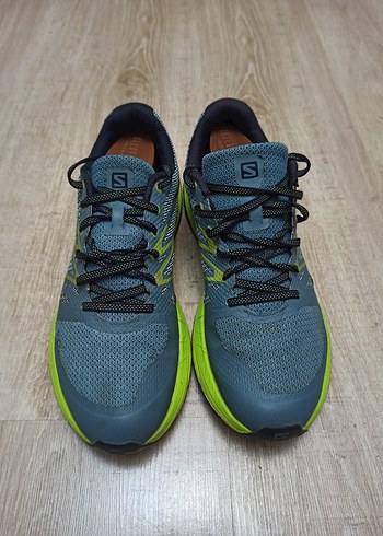 Salomon Gri Mavi Spor Ayakkabı Velcro 44 - Görsel 3