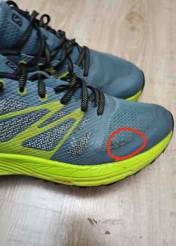 Salomon Gri Mavi Spor Ayakkabı Velcro 44 - Görsel 8