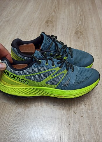 Salomon Gri Mavi Spor Ayakkabı Velcro 44 - Görsel 4