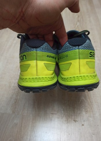 Salomon Gri Mavi Spor Ayakkabı Velcro 44 - Görsel 5