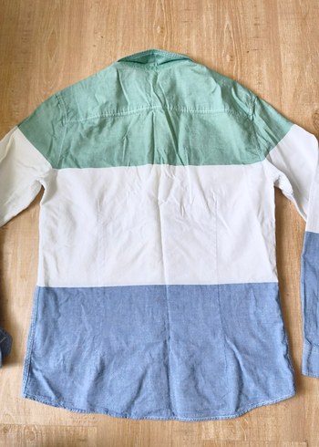 Çok Renkli Pamuklu Uzun Kollu Erkek Gömlek - Görsel 8