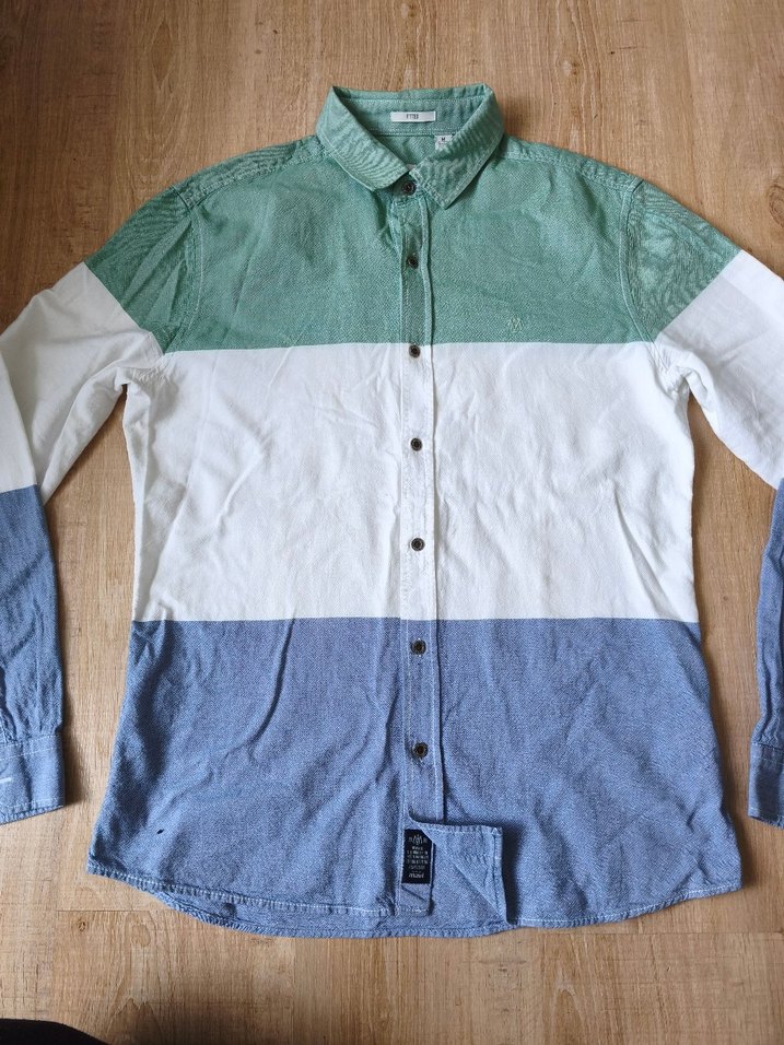 Çok Renkli Pamuklu Uzun Kollu Erkek Gömlek - Görsel 2