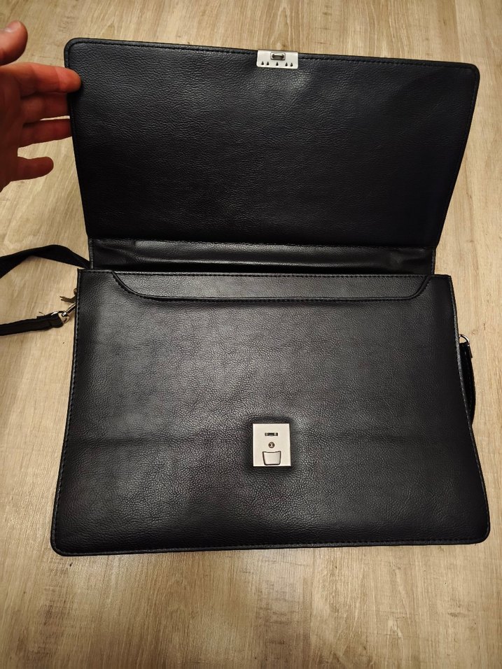 Klasik Siyah Erkek Evrak Çantası - Görsel 2