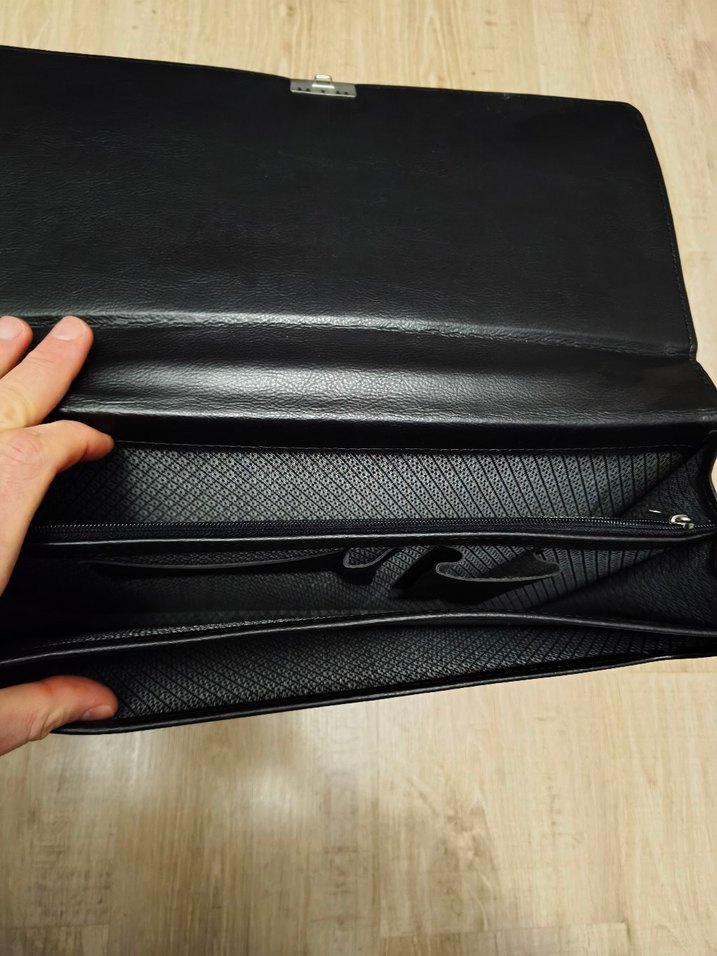 Klasik Siyah Erkek Evrak Çantası - Görsel 3