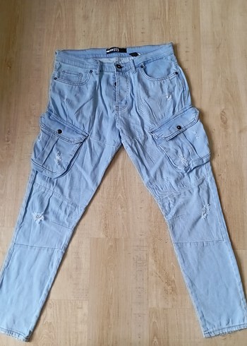 Sıfır iconic kargo Jean pantolon 33