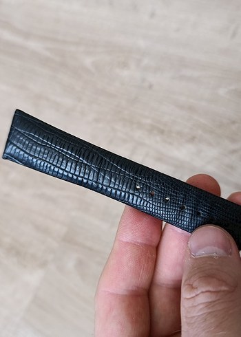 Siyah gerçek Deri Erkek Saat Kayışı 24 - Görsel 7