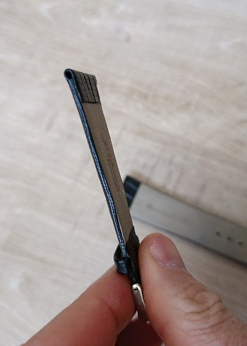 Siyah gerçek Deri Erkek Saat Kayışı 24 - Görsel 5