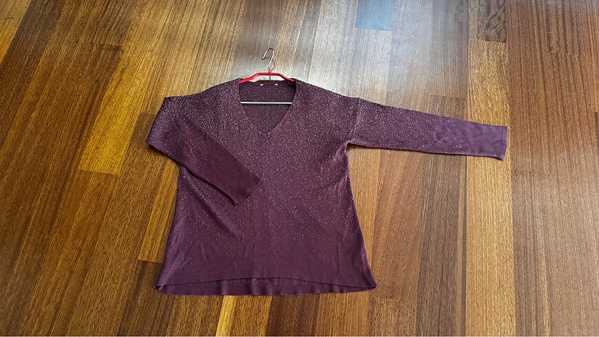 l Beden Batik bordo simli triko L