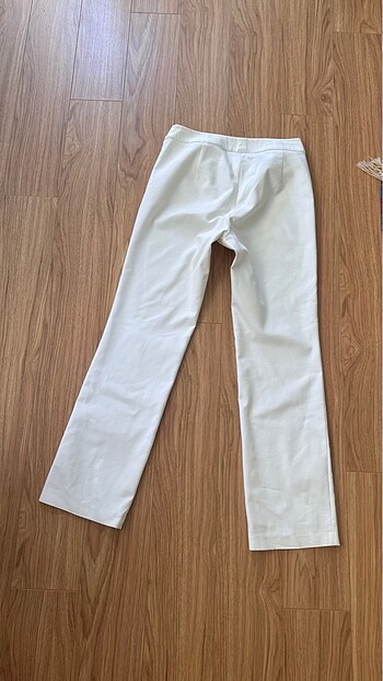 Faik Sönmez kırık beyaz likralı pantalon beden XL