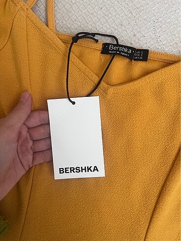 s Beden altın Renk Bershka yazlık elbise