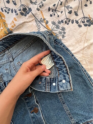 xs Beden Yüksek bel kot şort