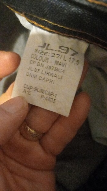 27 Beden lacivert Renk Jean kapri