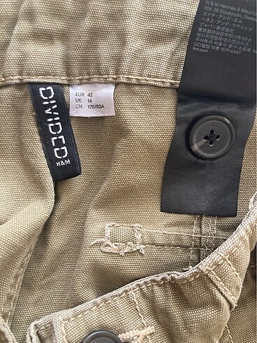 42 Beden H&M Haki Straight Kargo Pantolon