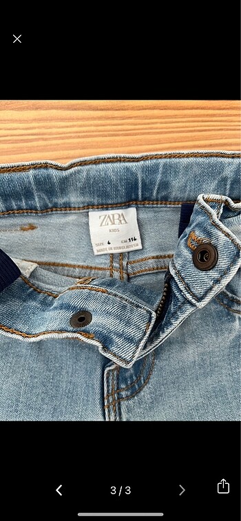 6 Yaş Beden Zara denim şort
