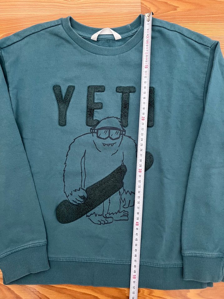 Erkek Çocuk Mavi Yeti Baskılı Sweatshirt - Görsel 2