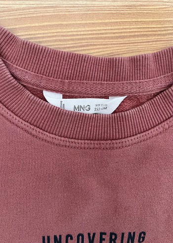 Bordo Erkek Çocuk Sweatshirt, Uzun Kollu, Rahat Kesim - Görsel 3