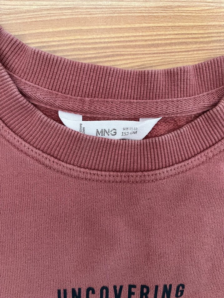 Bordo Erkek Çocuk Sweatshirt, Uzun Kollu, Rahat Kesim - Görsel 3