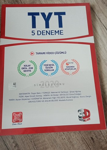 TYT 5 Deneme Sınavı Kitapçığı Video Çözümlü