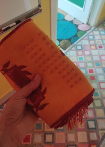 Renkli Baskılı Kırmızı Fırın Eldiveni - Görsel 6