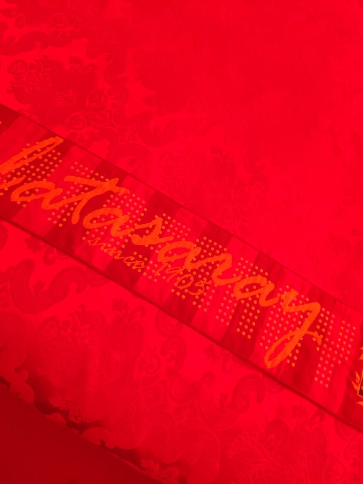 Renkli Baskılı Kırmızı Fırın Eldiveni - Görsel 3