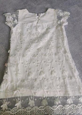 Kız Çocuk Nakışlı Dantel Elbise
