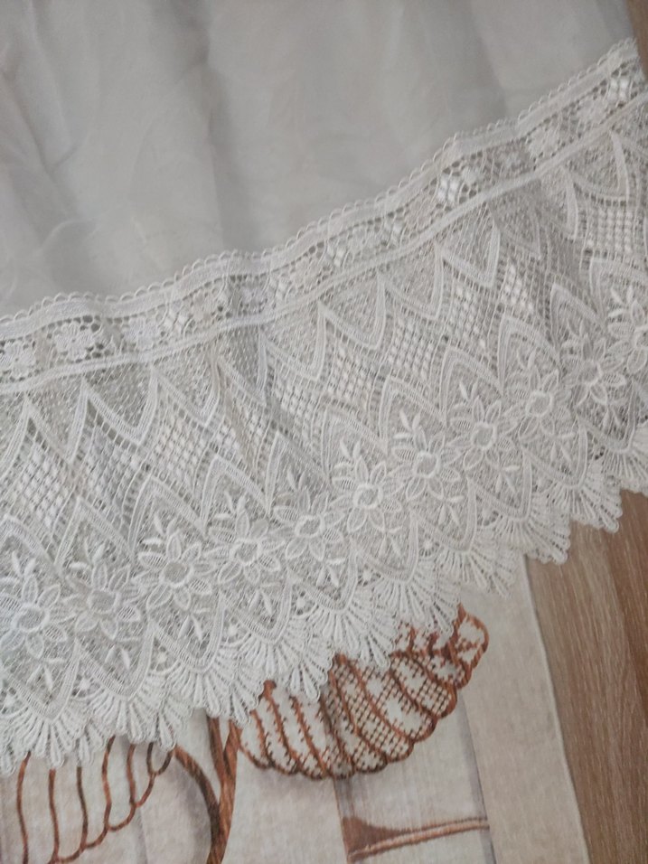 Bohem Beyaz Nakışlı Perde - Görsel 2