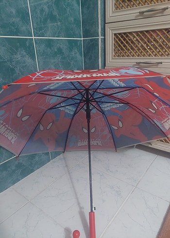 Renkli Spiderman ve Elsa Desenli Çocuk Şemsiye - Görsel 7