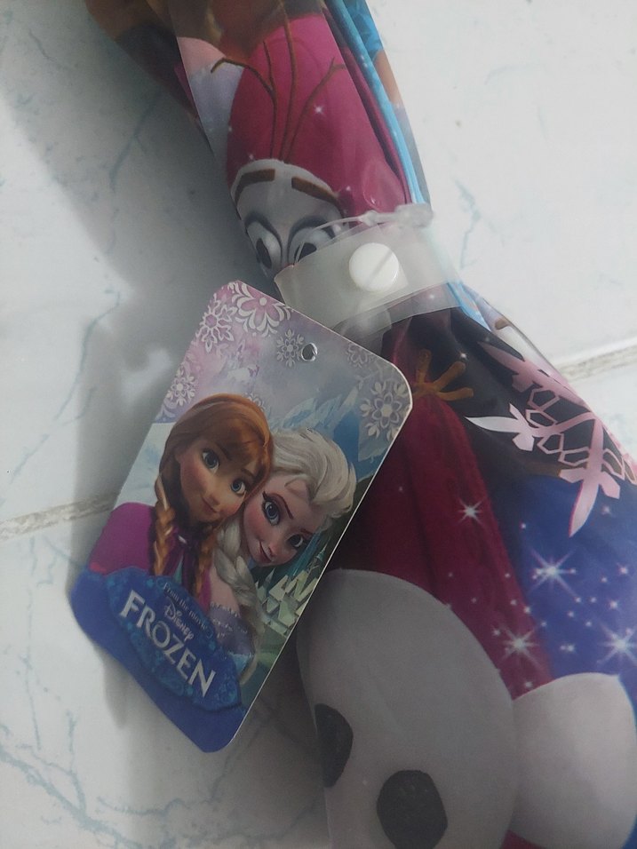 Renkli Spiderman ve Elsa Desenli Çocuk Şemsiye - Görsel 2