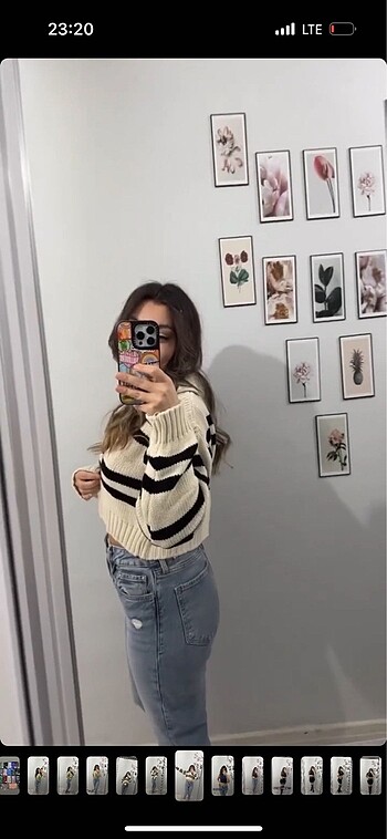 universal Beden Crop kazak