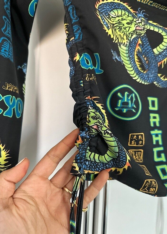 Bershka kayık yaka bluz - Görsel 3