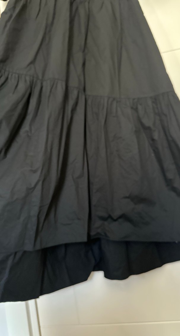 Zara poplin kumaş Siyah Uzun Siyah Günlük Kadın Elbise - Görsel 5