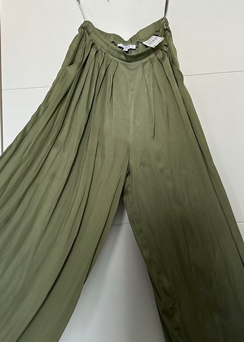 Twist bol paça haki pantolon - Görsel 4