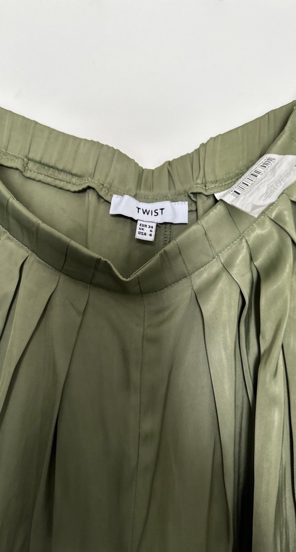 Twist bol paça haki pantolon - Görsel 3