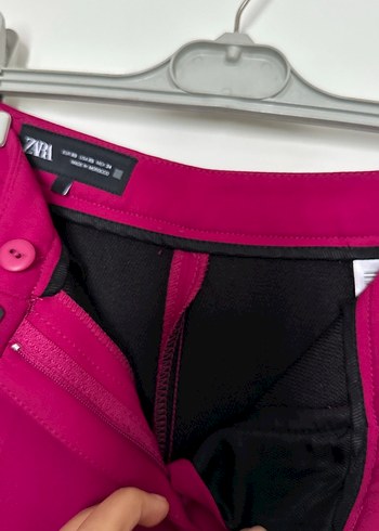 Zara Fuşya Kadın Uzun Kumaş Pantolon - Görsel 5