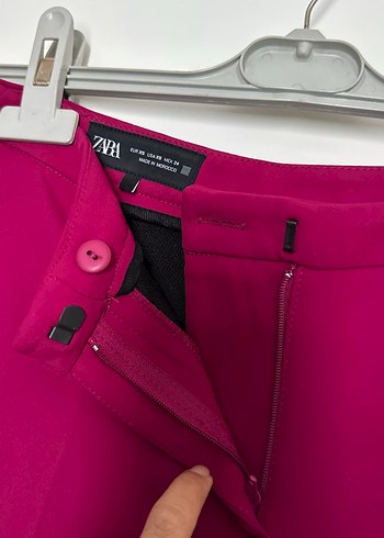 Zara Fuşya Kadın Uzun Kumaş Pantolon - Görsel 4