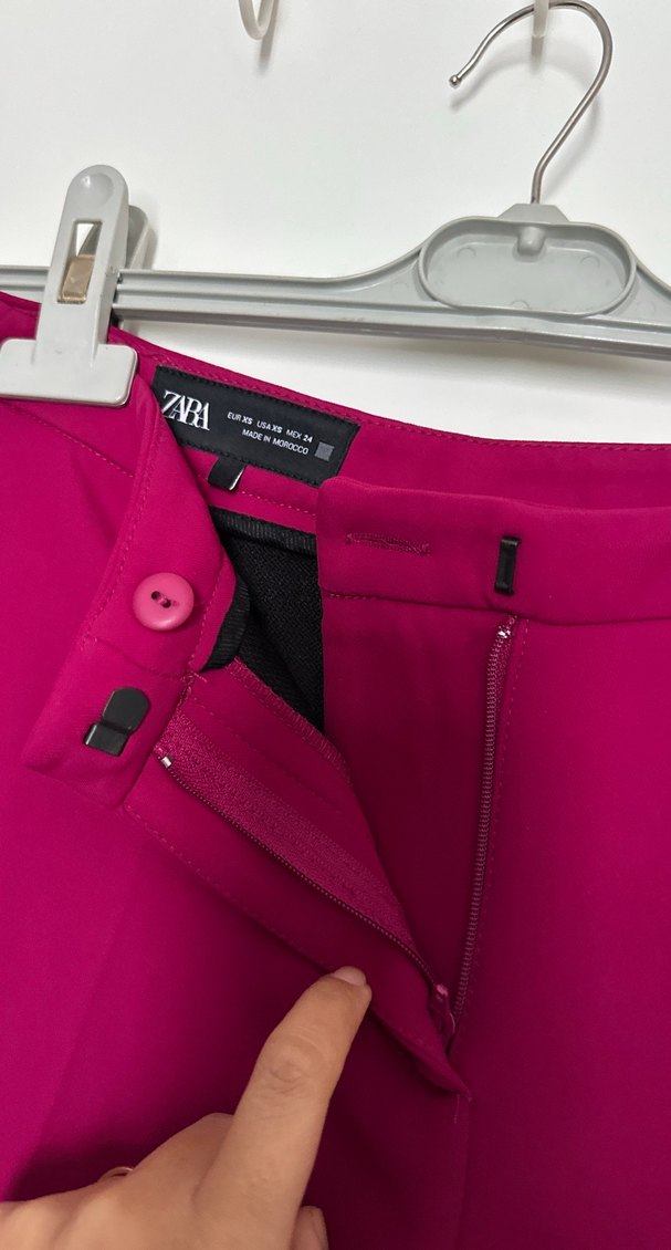 Zara Fuşya Kadın Uzun Kumaş Pantolon - Görsel 4