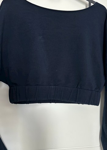 Polo Garage Lacivert Uzun Kollu Crop Top - Görsel 3