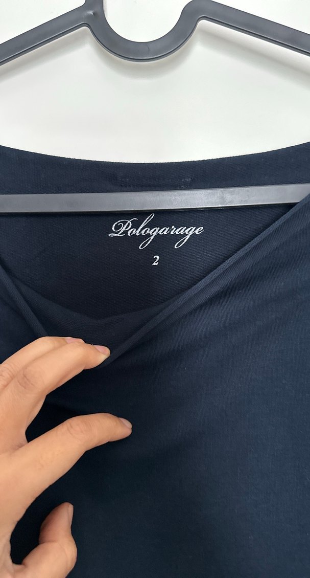 Polo Garage Lacivert Uzun Kollu Crop Top - Görsel 4