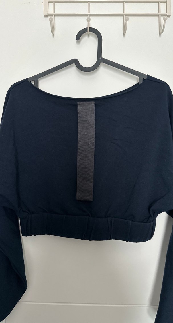 Polo Garage Lacivert Uzun Kollu Crop Top - Görsel 2